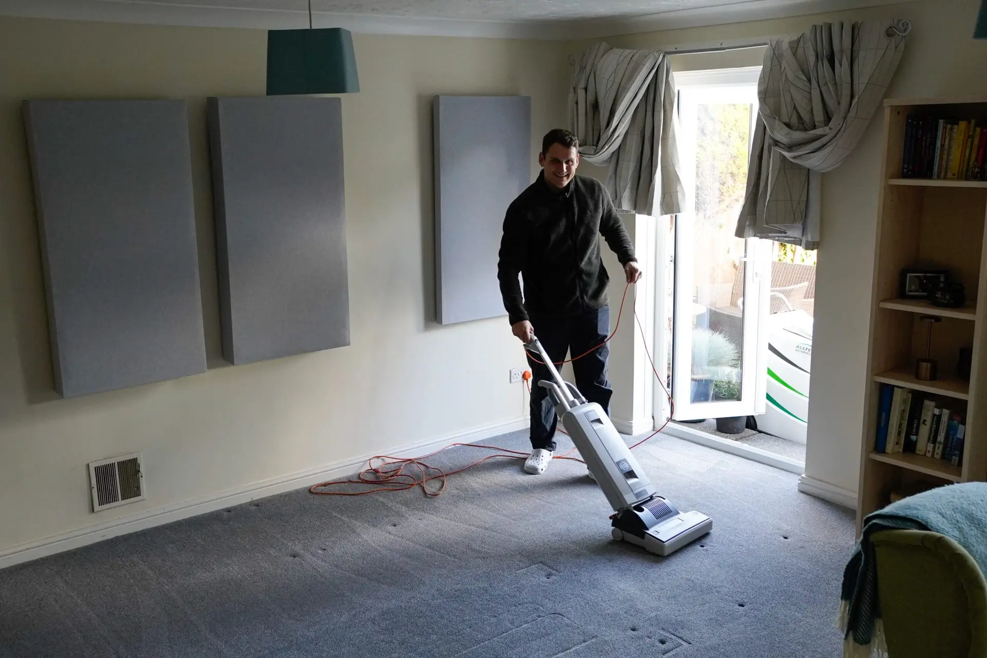 Power vacuuming carpet before cleaning — PurgeBright Bedford