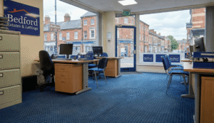 Professional office carpet cleaning for an estate agency in Bedford
