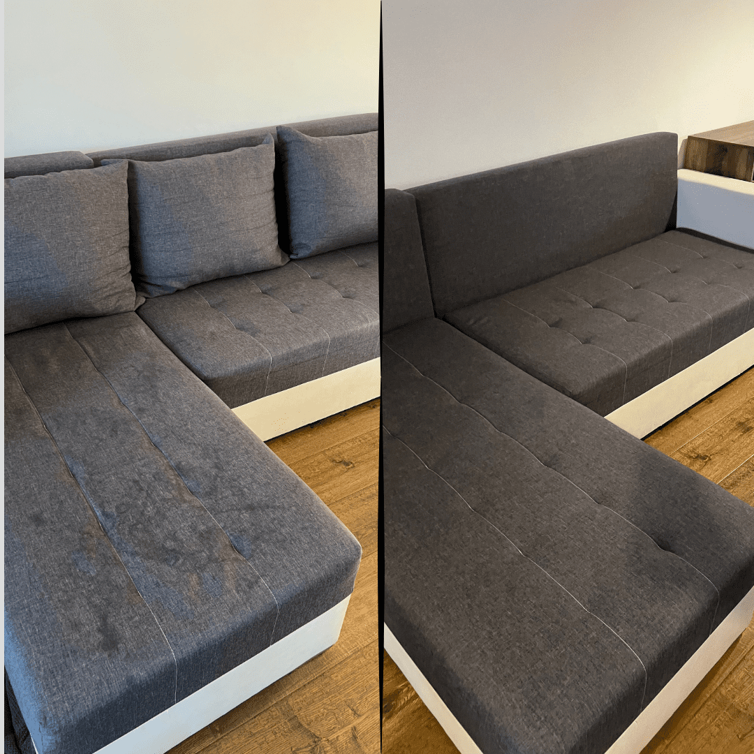 Before and after a PurgeBright clean in a Bedford home