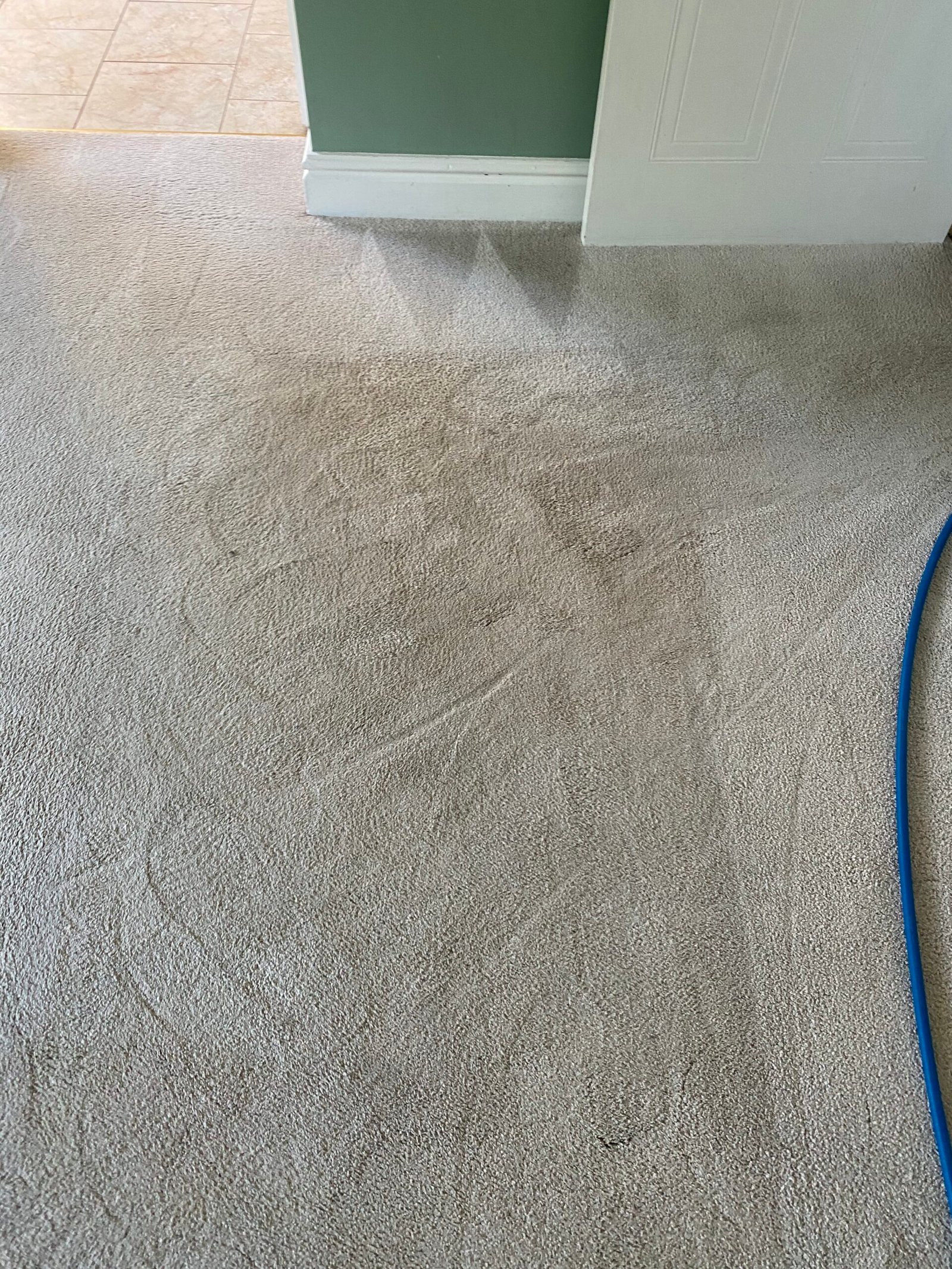 Carpet in a Bedford home before and after a deep clean